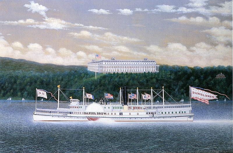 James Bard Daniel Drew, Hudson River steamboat built oil painting picture